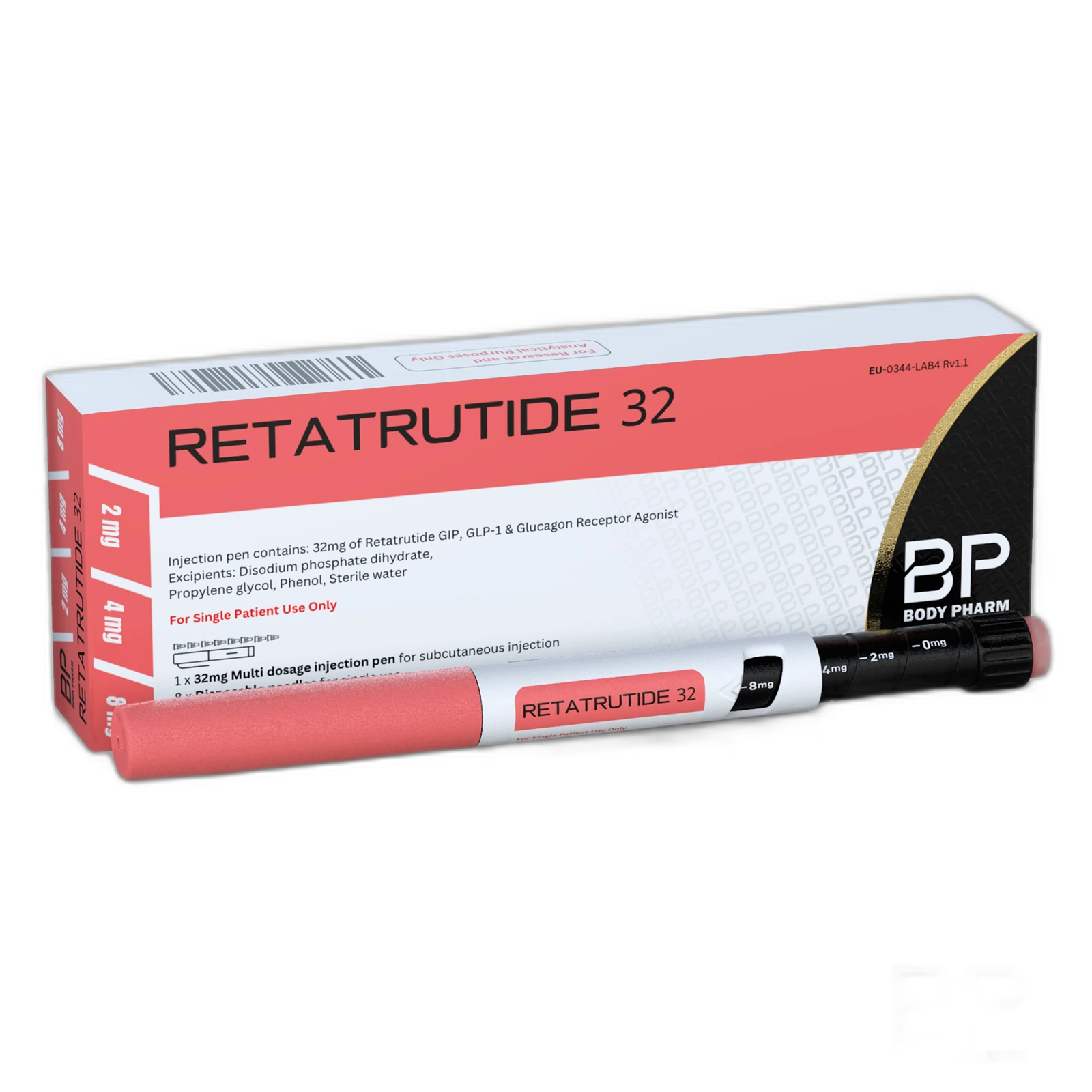 Body Pharm Retatrutide 32 mg pen and box